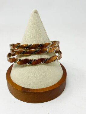 (3) Tri-Color Woman’s Bracelets Bangles & Cuff Copper Silver Brass Non-magnetic